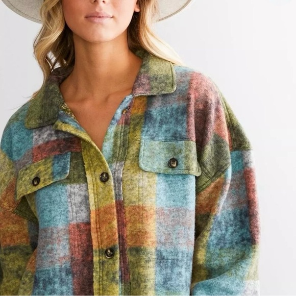 BiBi Multicolor Plaid Jacket - Picture 4 of 7